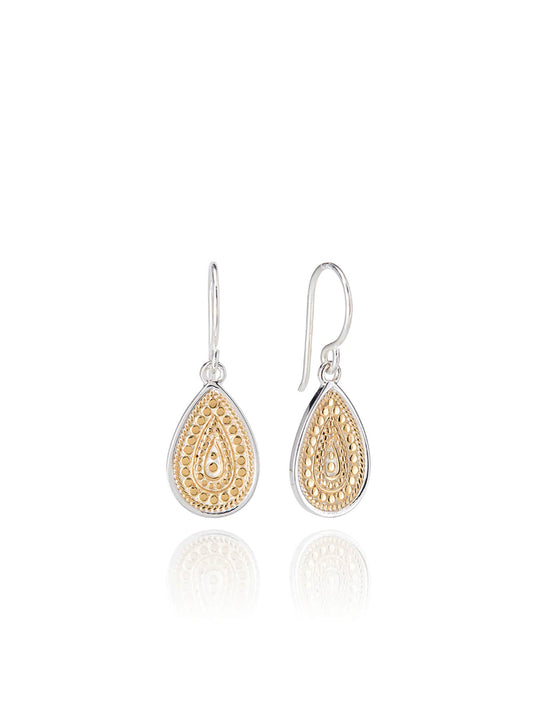 Anna Beck Classic Tear Drop Gold Earrings Cutout from front