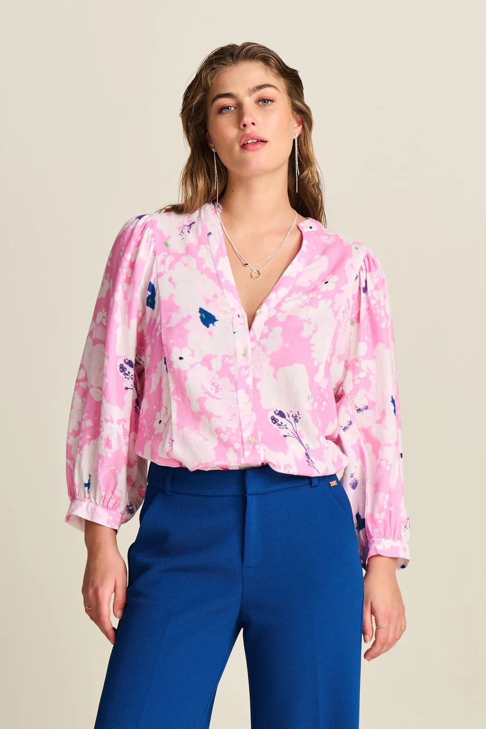 BLOUSE LILIES PINK