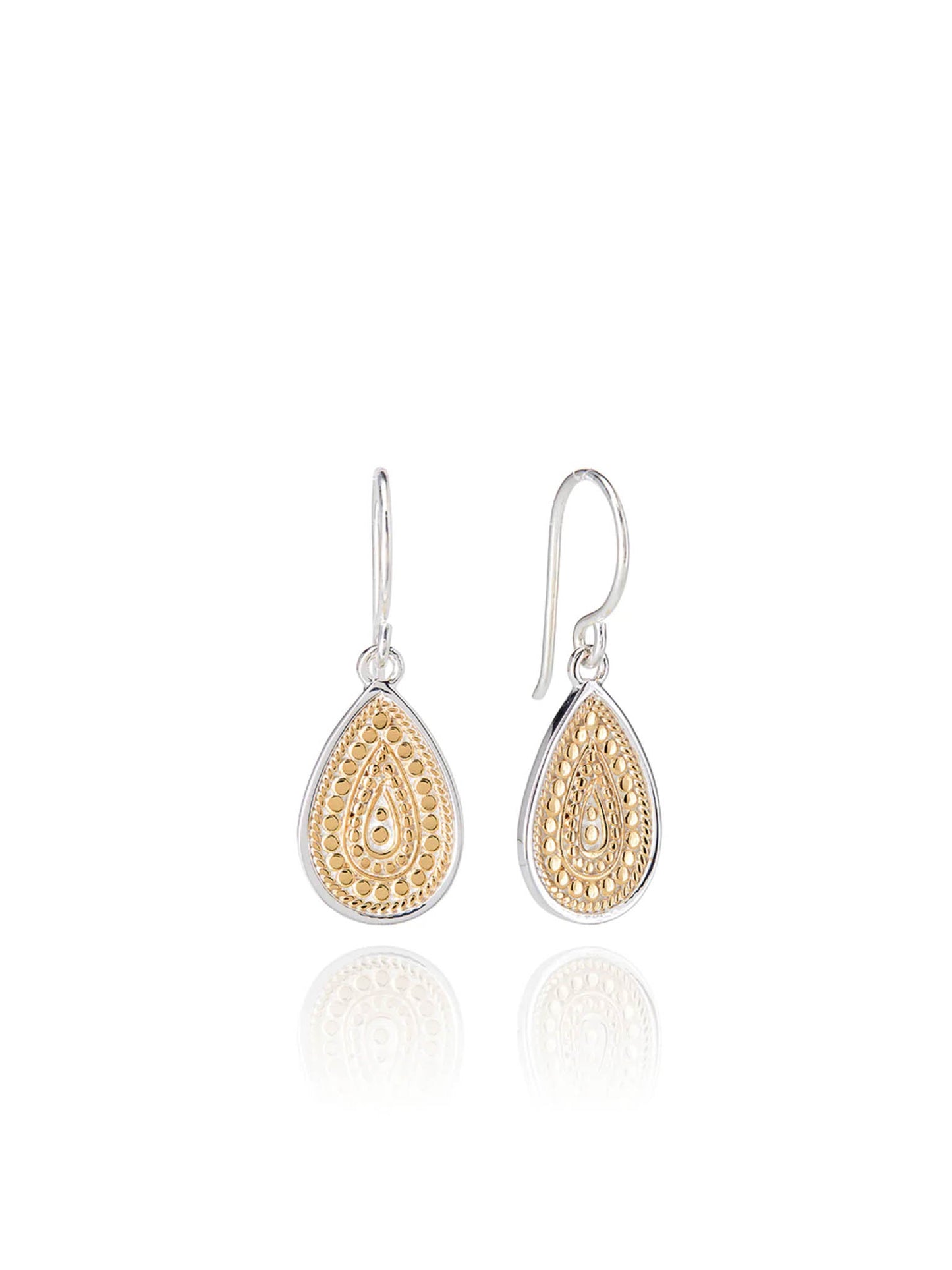 Anna Beck Classic Tear Drop Gold Earrings Cutout from front