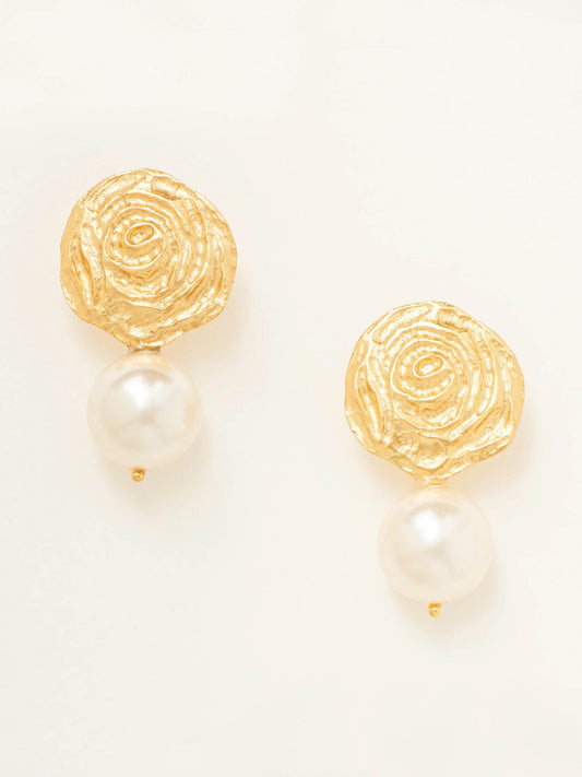 Carousel Jewels Wave and Pearl Earrings
