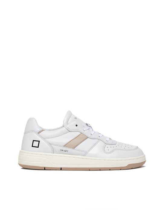 D.A.T.E Court 2.0 Soft White Natural Trainers