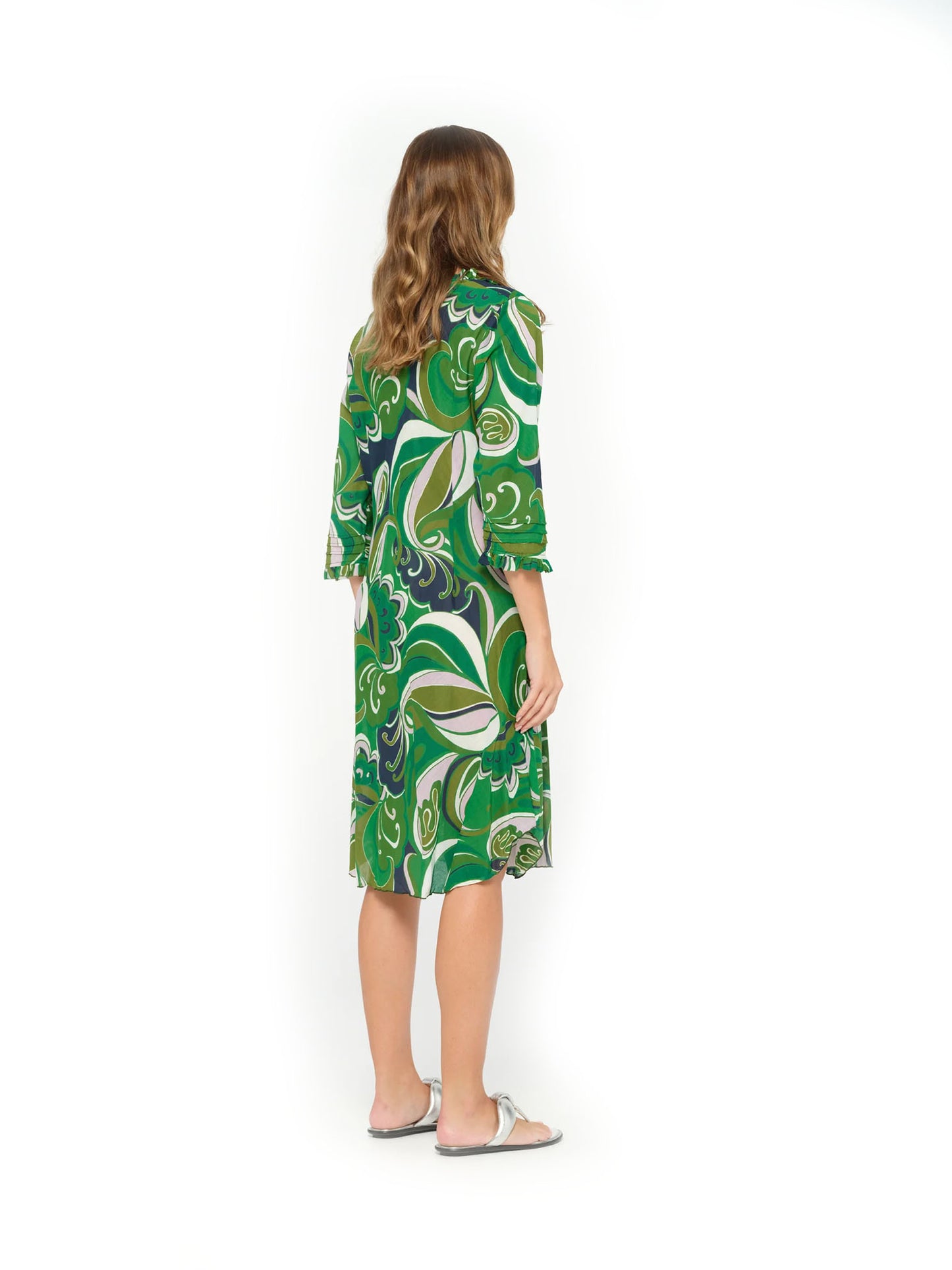 One Season Middy Poppy Costa Nova Emerald Dress Back Cutout