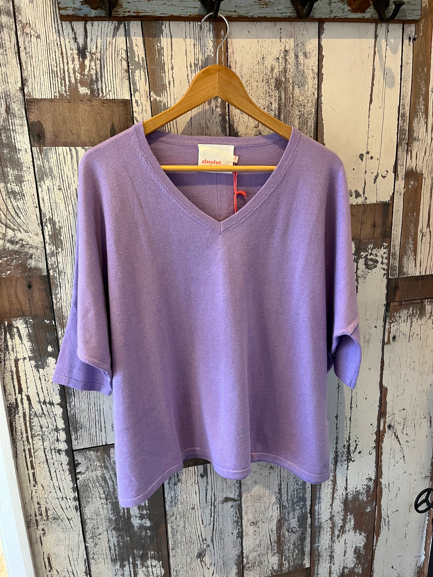 Absolut Cashmere Valeria V-Neck Lavender Sweater
