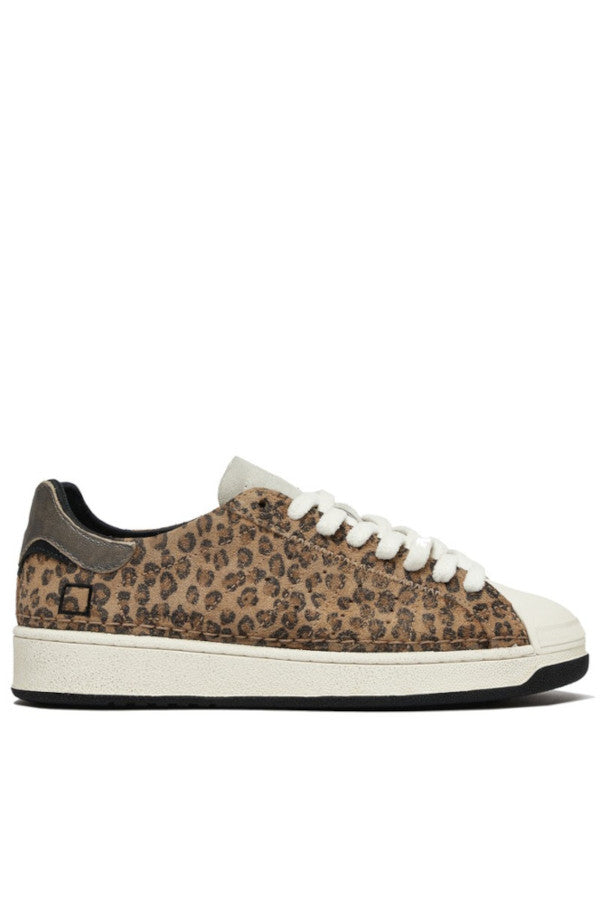 D.A.T.E Base Mixed Leopard Trainers