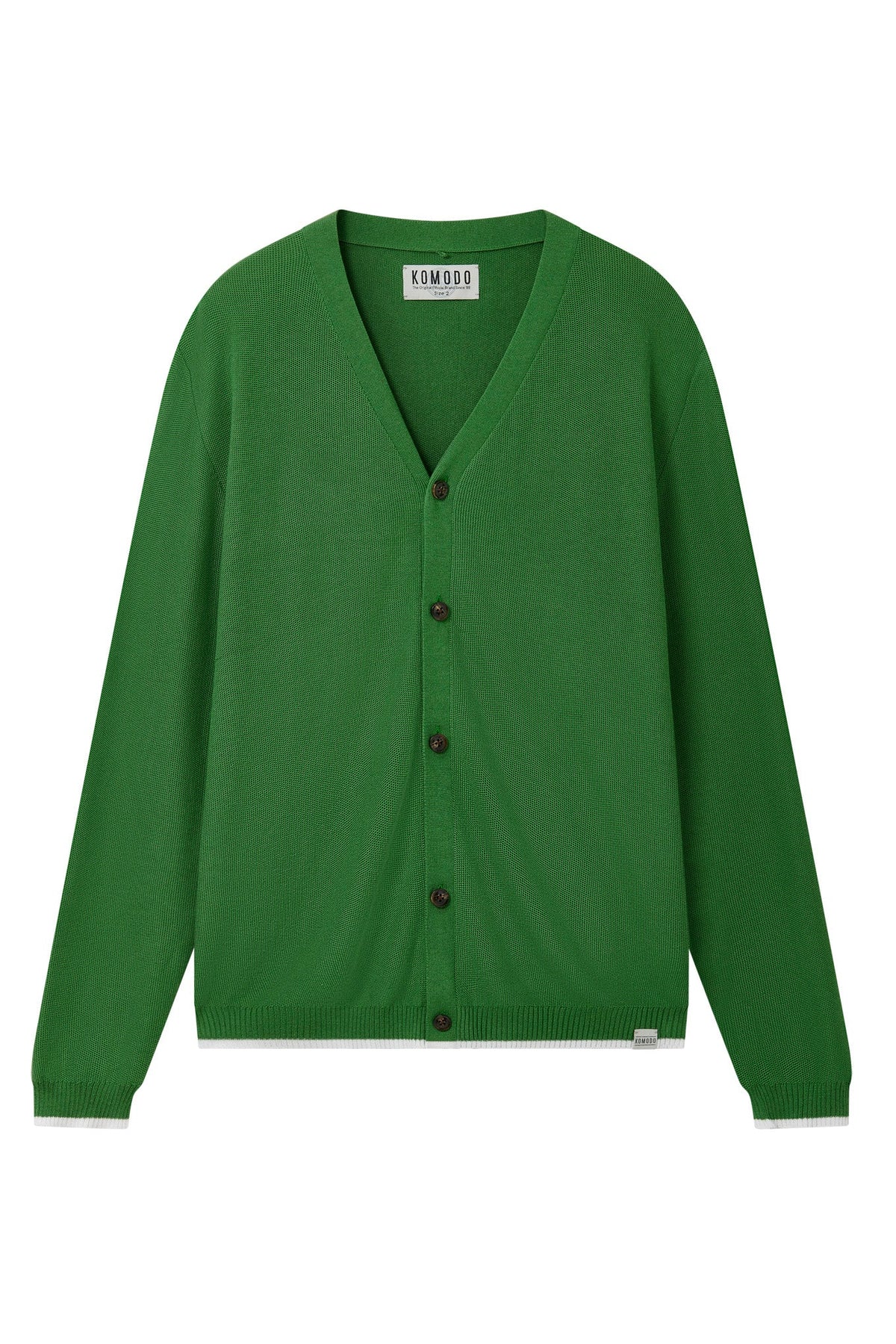 Komodo Jacob Cotton Tencel Cardigan Jungle Green