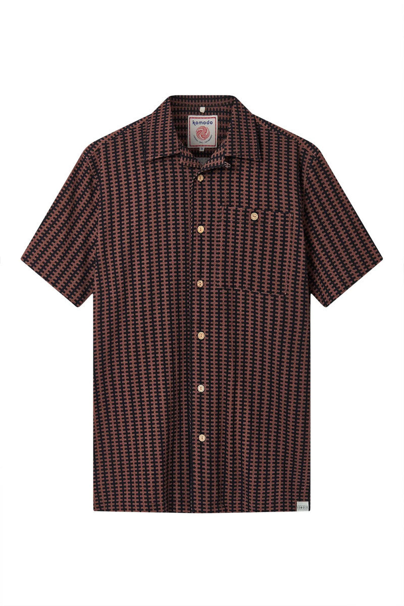 Komodo Spindrift Shirt Brown Stripe