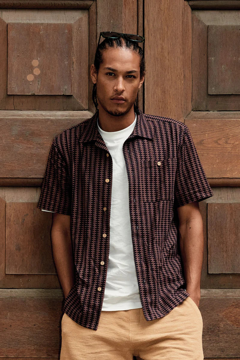 Komodo Spindrift Shirt Brown Stripe