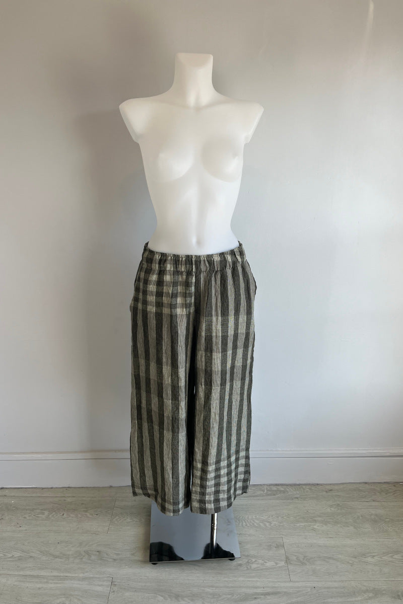 Mama B Pollo LQ Checked Linen Pants