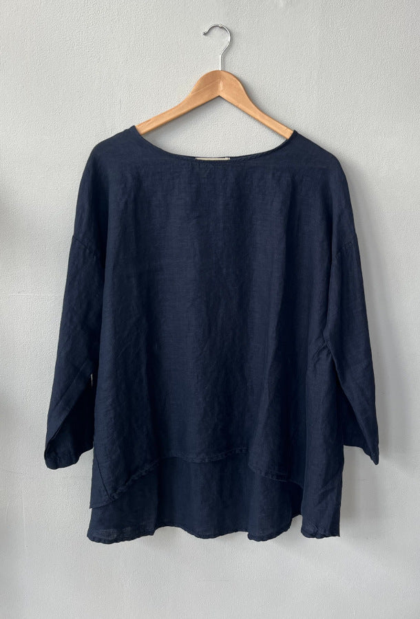 Mama B Uri Linen Shirt Blu